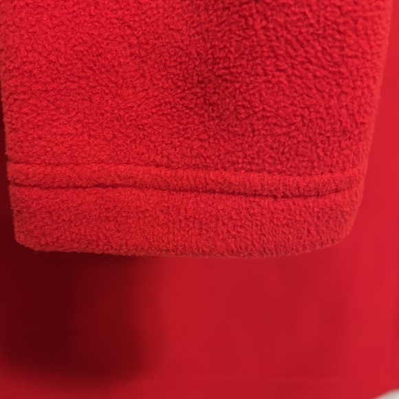 Lands End Red Polar Tech Long Sleeve 1/4 Zip fro T Jacket Women’s Medium - Picture 3 of 9